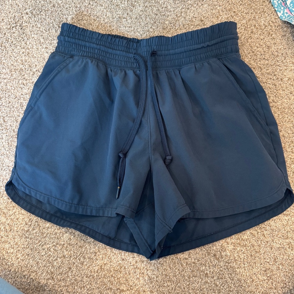 YPB Your Personal Best Womens Navy Blue Athletic Running Shorts Size S Pockets